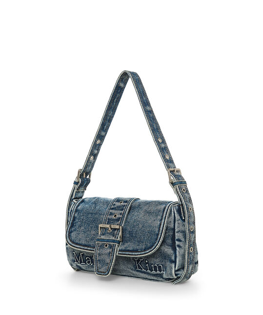 MATIN DUST DENIM FLAP SHOULDER BAG