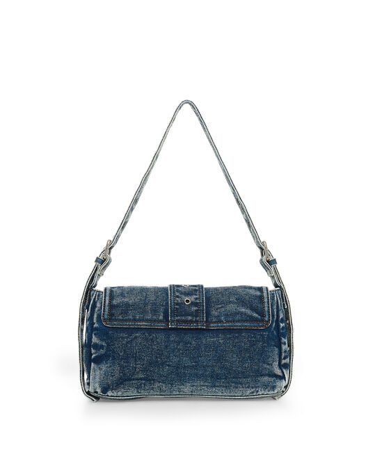 MATIN DUST DENIM FLAP SHOULDER BAG