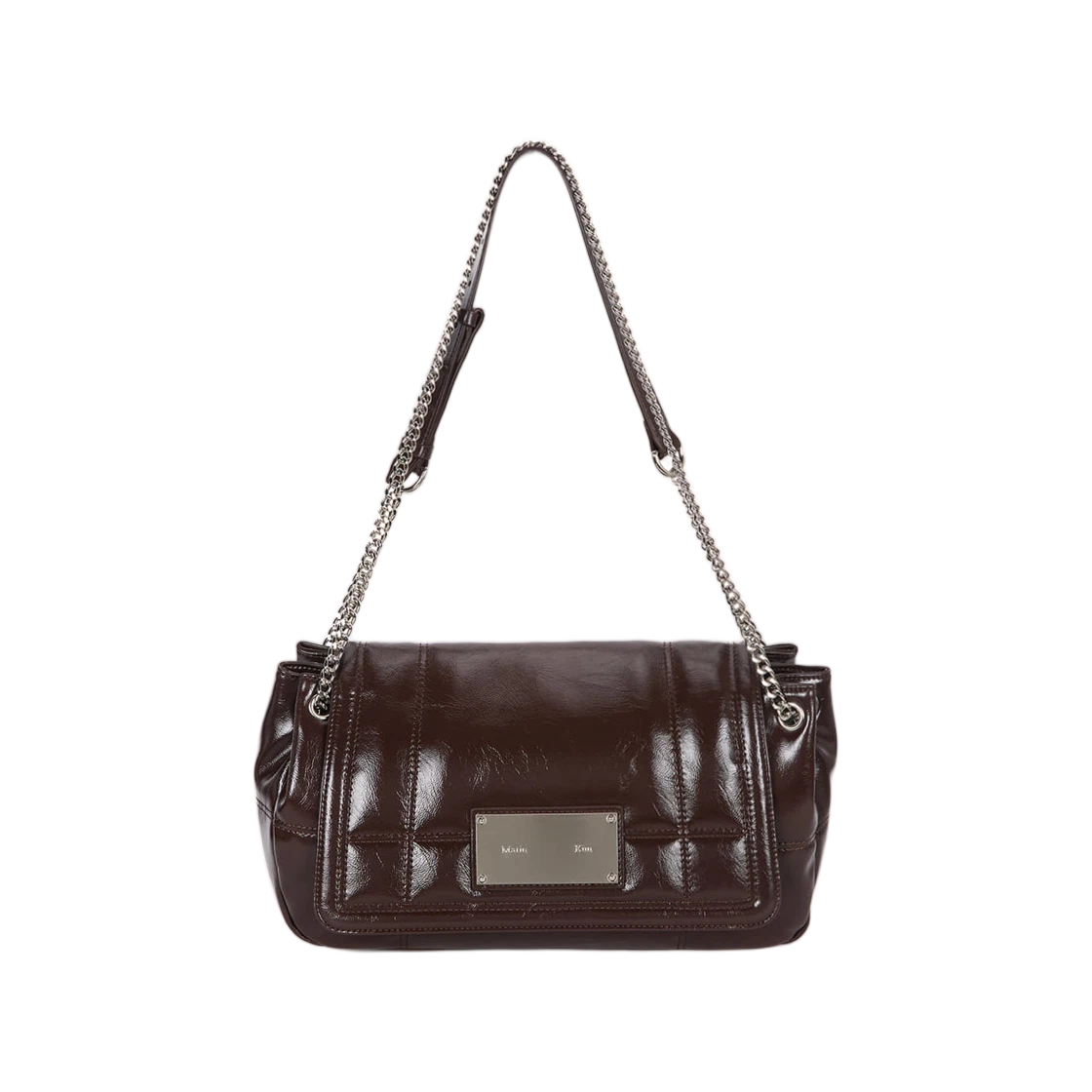 GLOSSY QUILTING MEDIUM CHAIN BAG