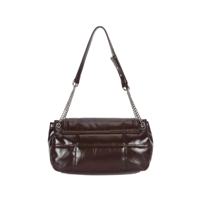 GLOSSY QUILTING MEDIUM CHAIN BAG