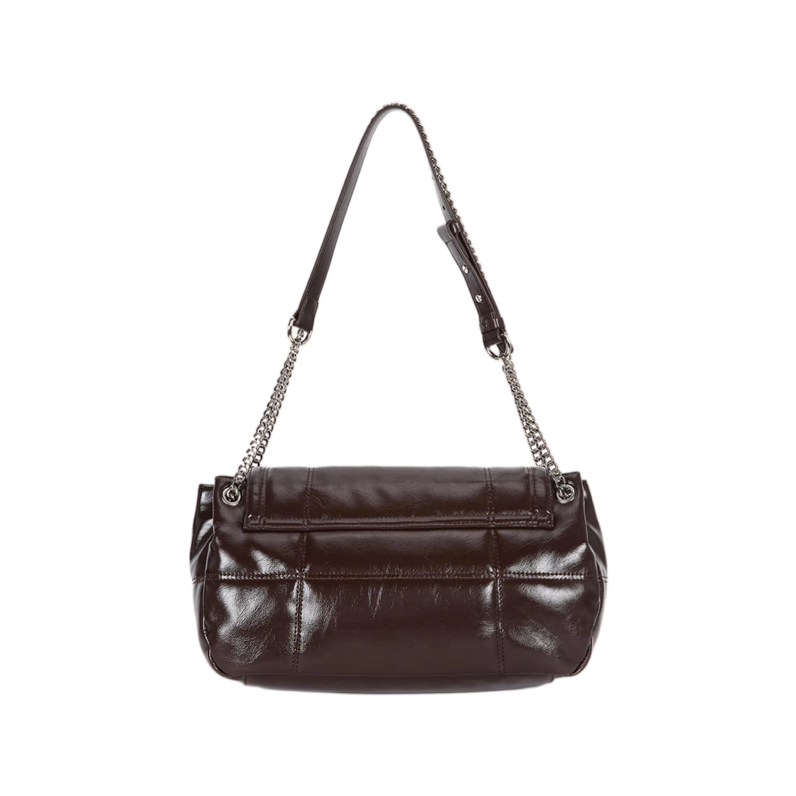 GLOSSY QUILTING MEDIUM CHAIN BAG