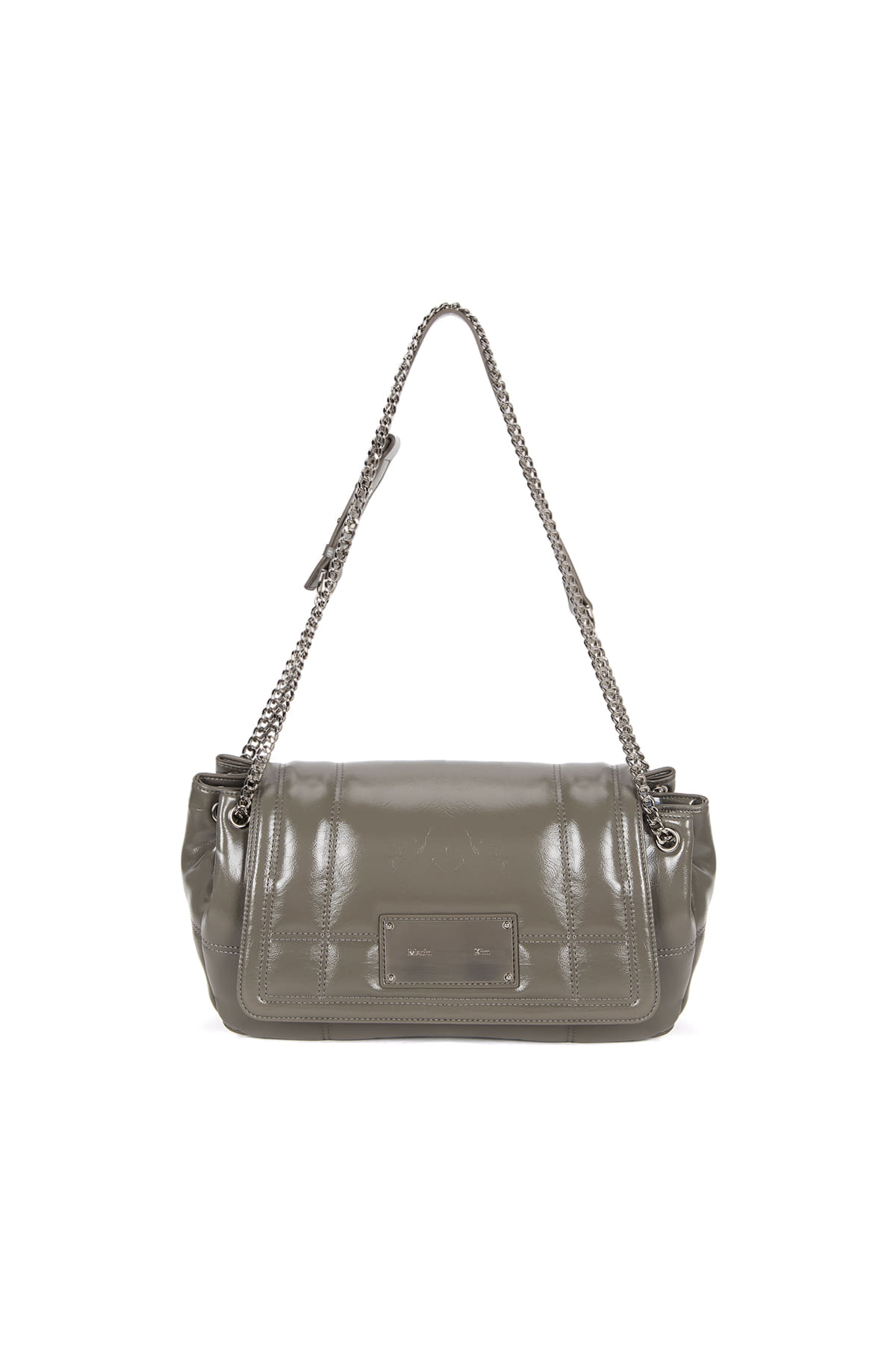 GLOSSY QUILTING MEDIUM CHAIN BAG