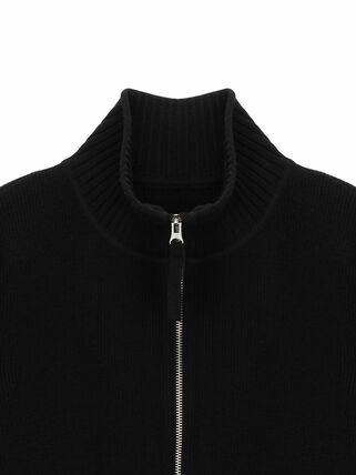 SPELL POINT STRIPE WOOL BLENDED KNIT CARDIGAN