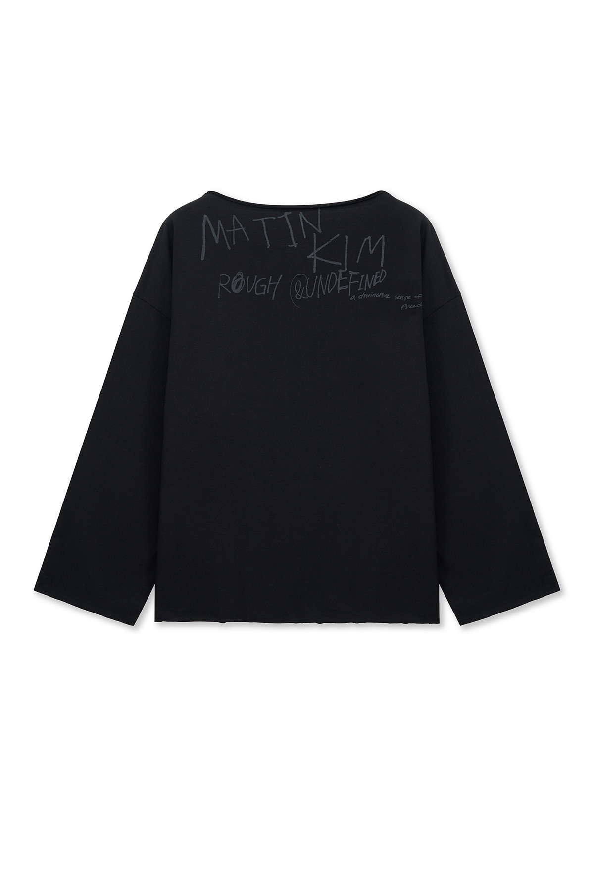RAW HEM FINISHED BOAT NECK TOP