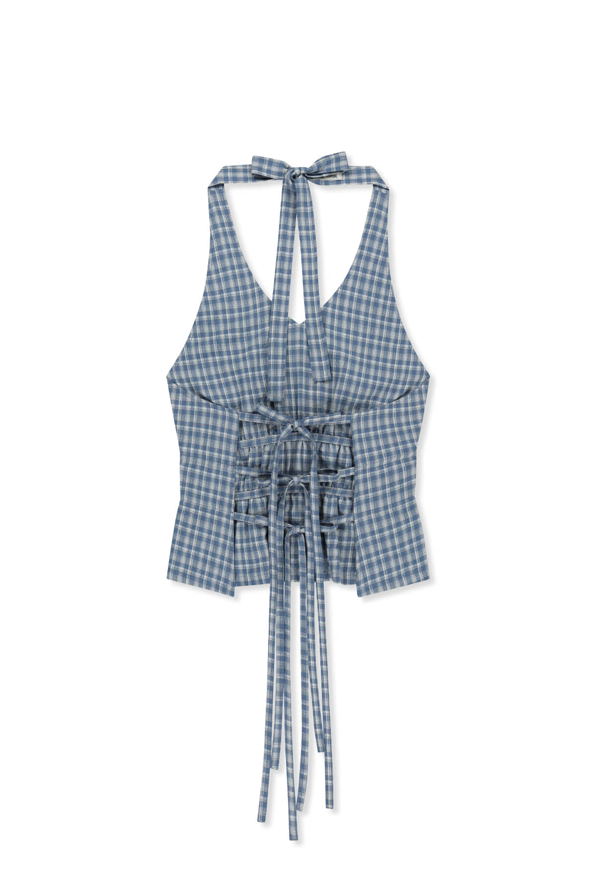 HALTER NECK SHIRRING BLOUSE