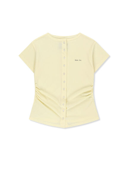 SIDE SHIRRING BUTTON TOP