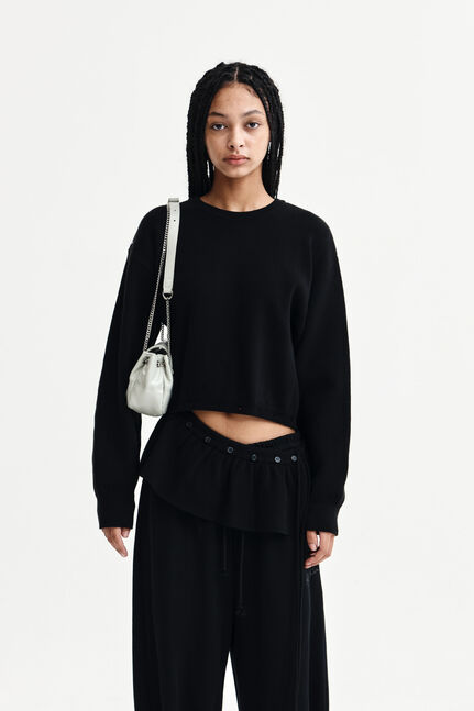DETACHABLE SKIRT KNIT PULLOVER