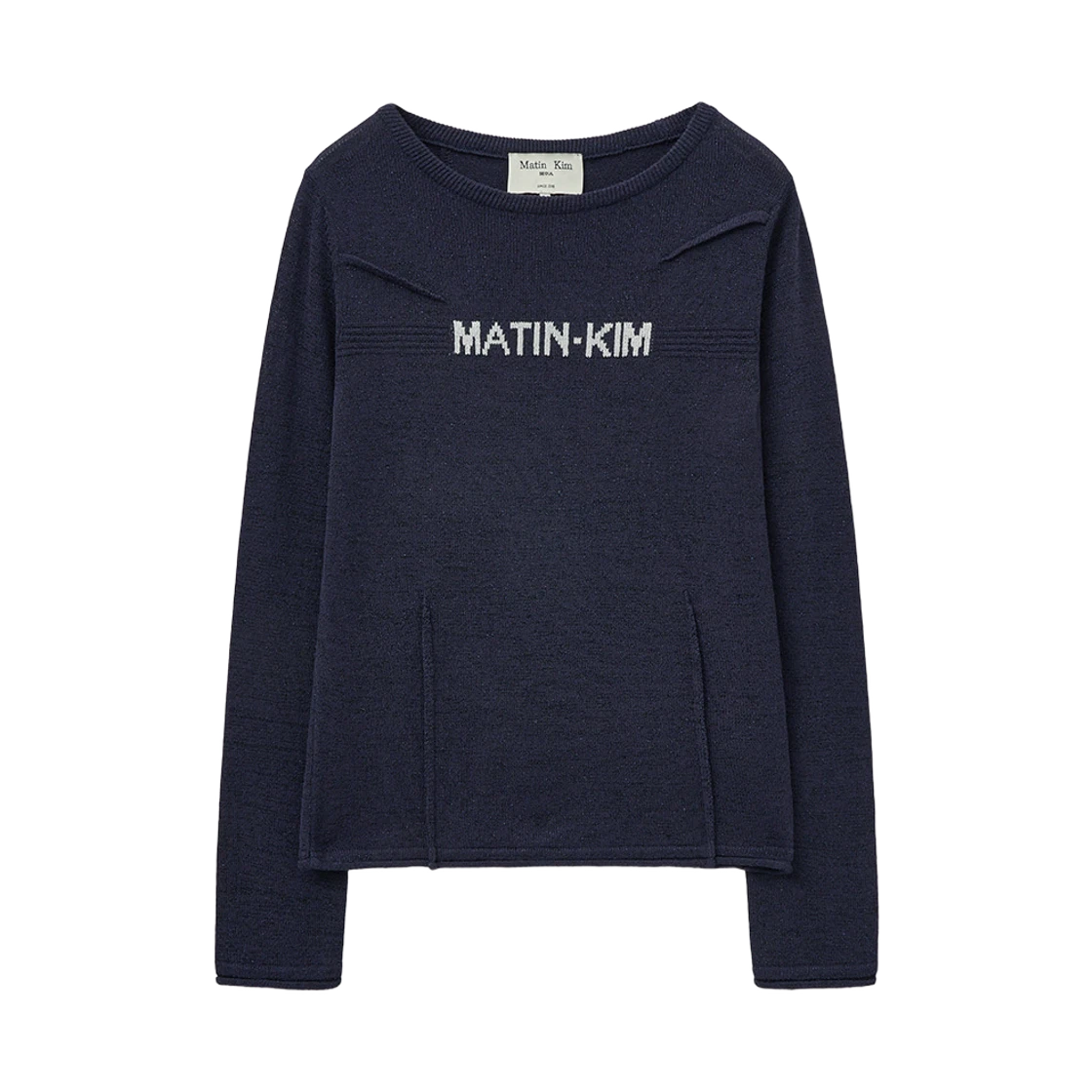 GLITTER SLIM LOGO KNIT TOP