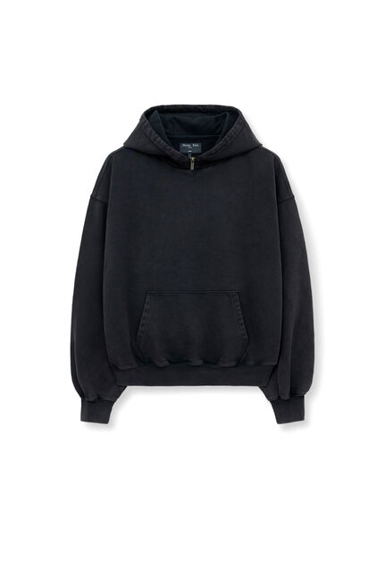 ZIPPER POINT WASHED HOODY FOR MEN