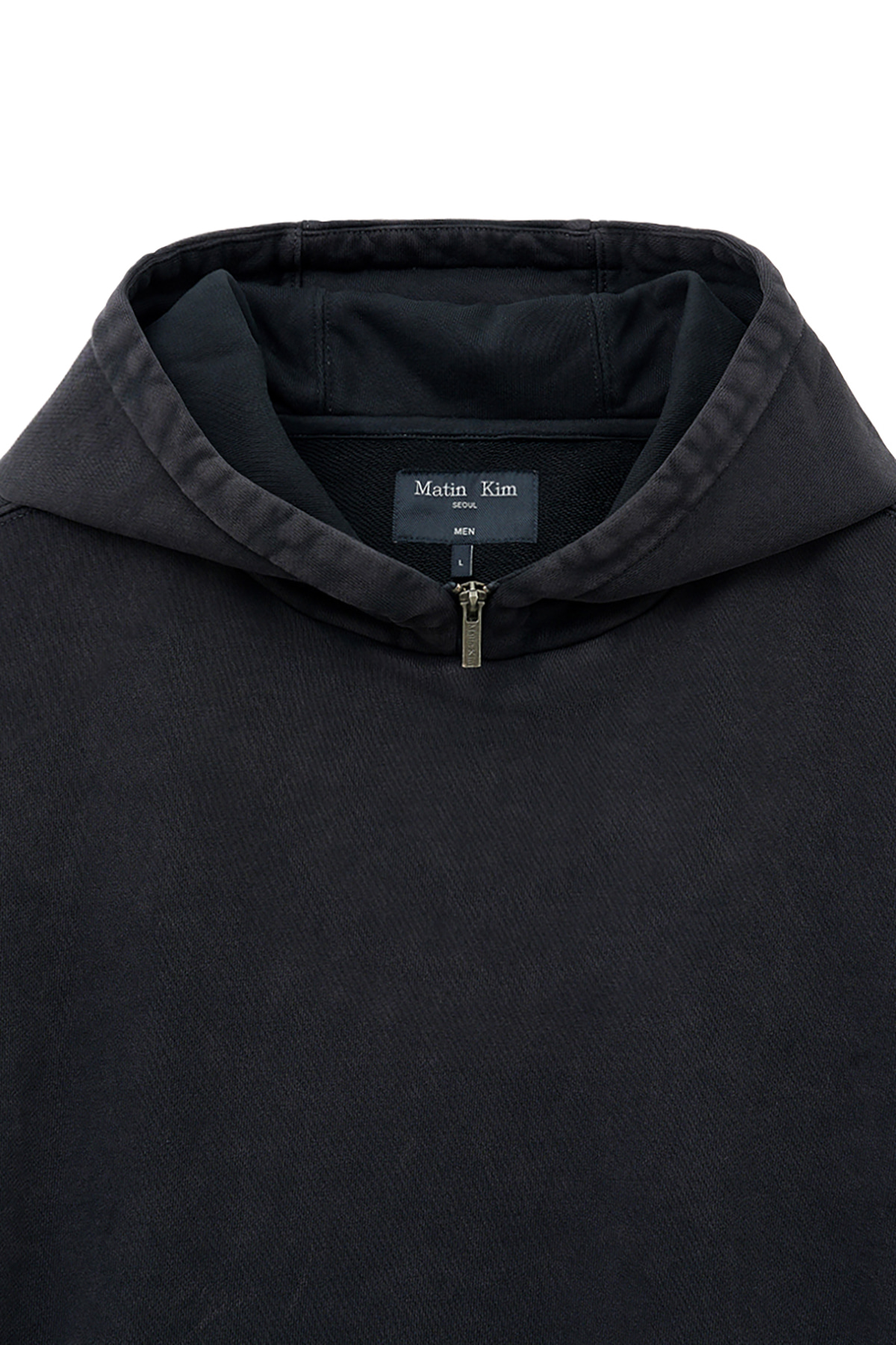 ZIPPER POINT WASHED HOODY FOR MEN