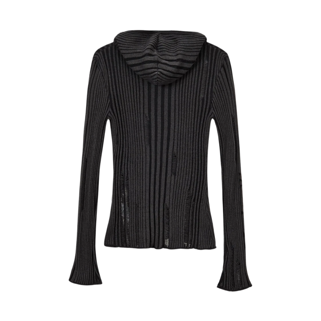 LOGO POINT DAMAGE SLIM HOODY CARDIGAN