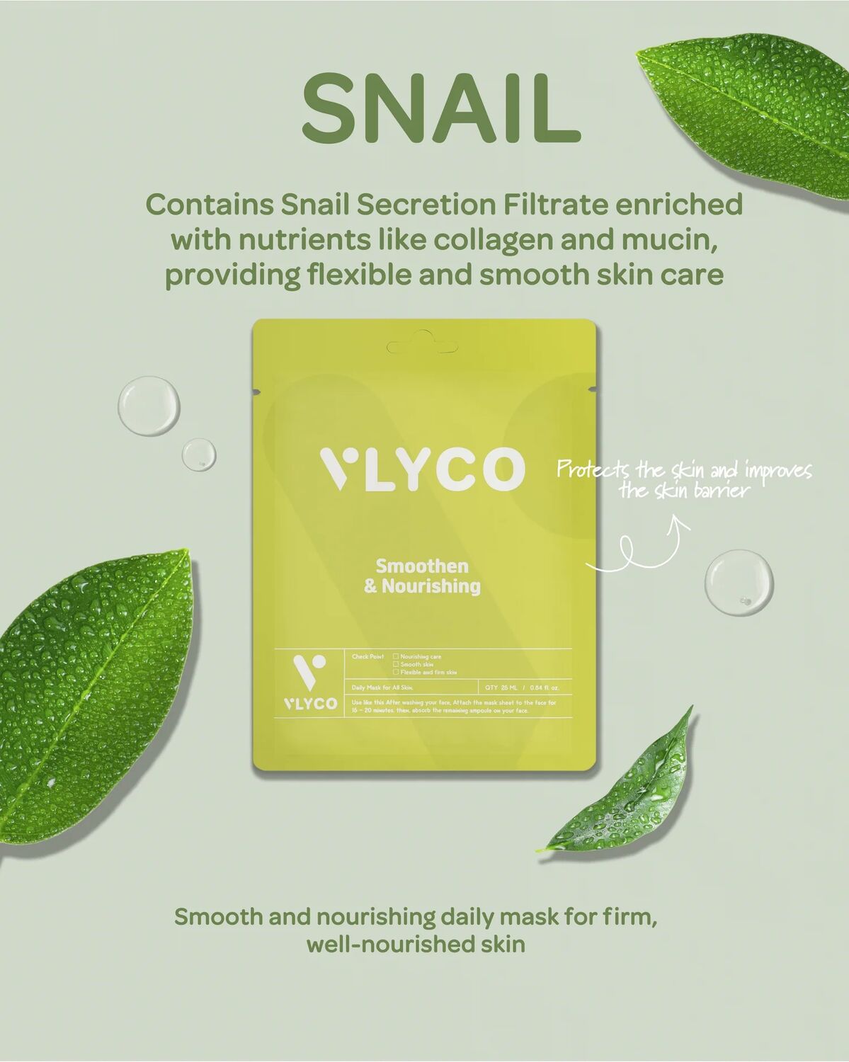 VLYCO SNAIL SHEET MASK