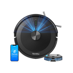 Teendow D10S 2-in-1 Robot Vacuum Cleaner, Black