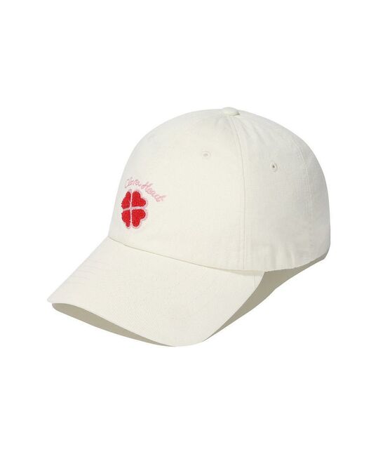 CLOVER HEART BOUCLE EMBROIDERY BALL CAP