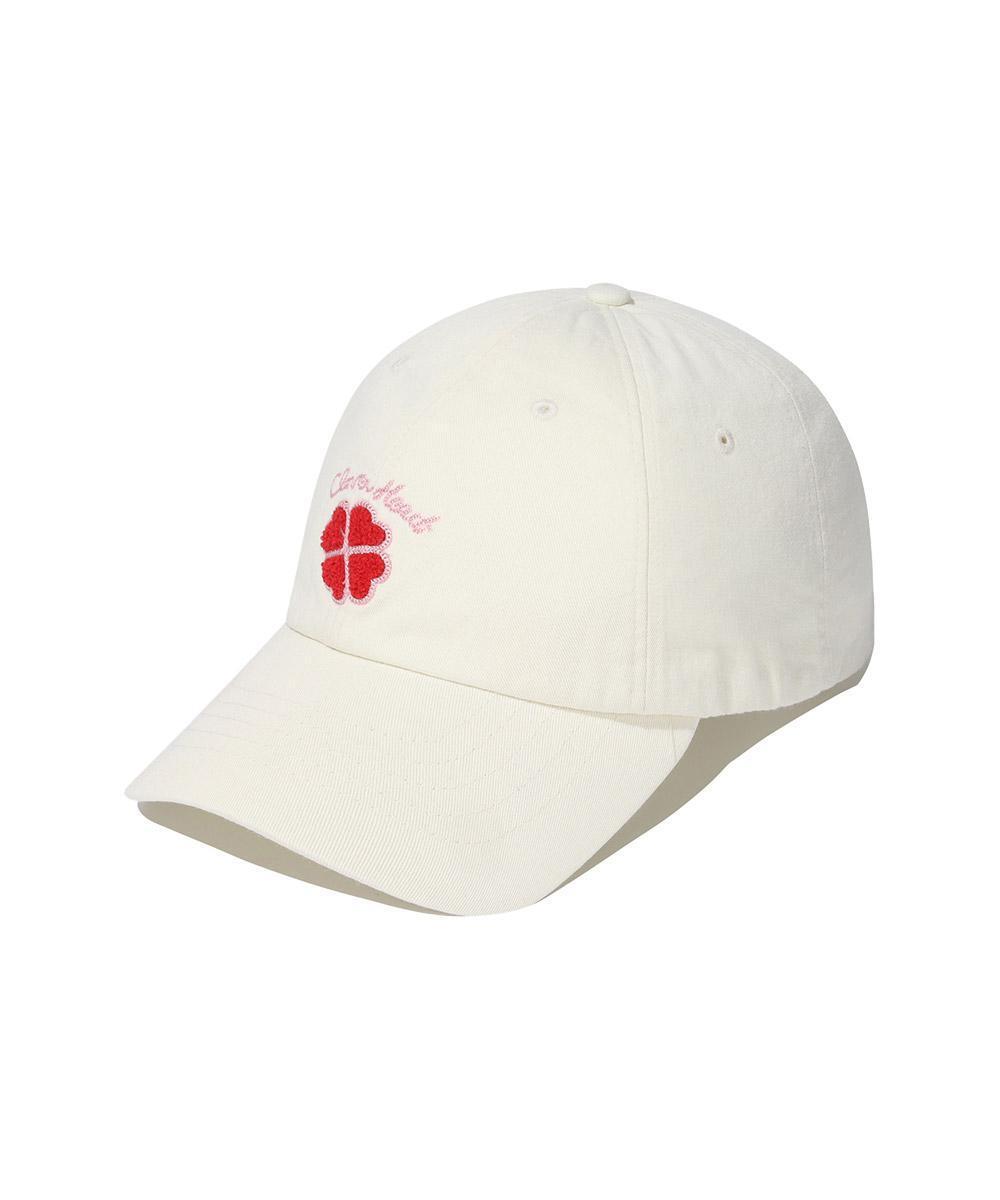 CLOVER HEART BOUCLE EMBROIDERY BALL CAP