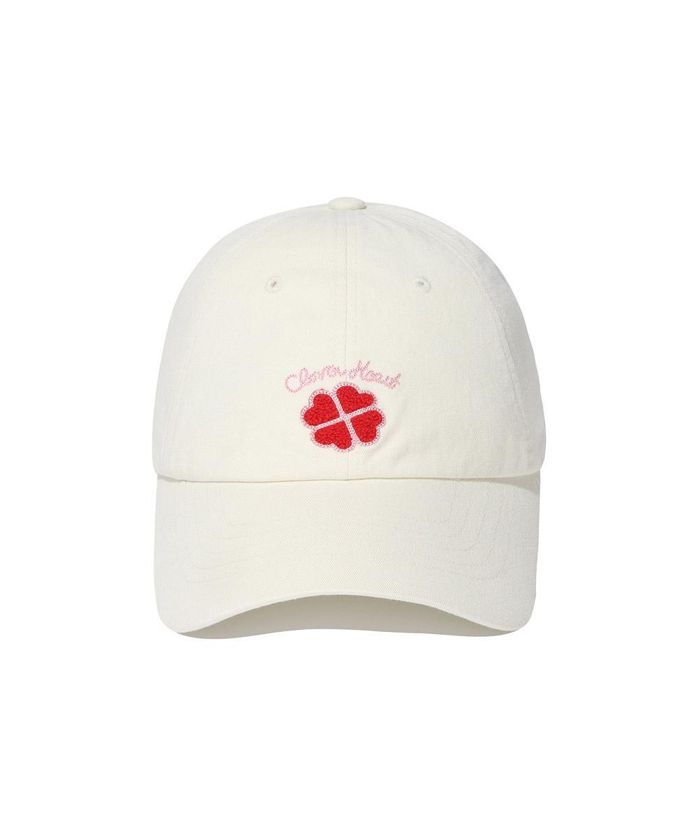 CLOVER HEART BOUCLE EMBROIDERY BALL CAP