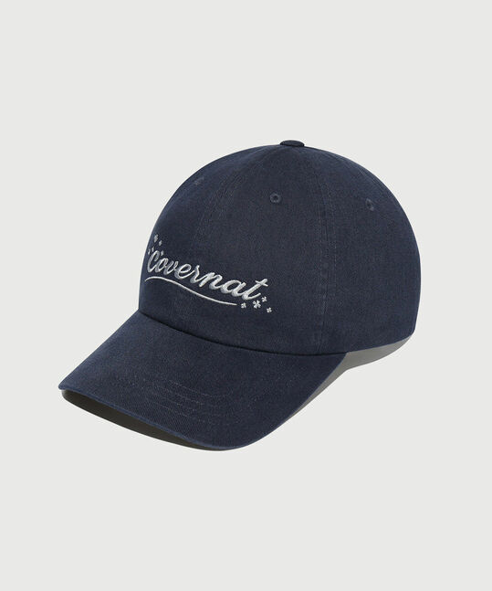 [STANDARD FIT] CLOVERHEART CURSIVE LOGO WASHING BALL CAP