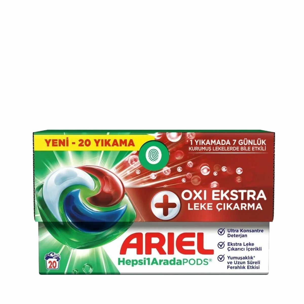 Ariel Pods White 20ш /Цагаан өнгөтэй эдлэл угаахад хэрэглэнэ/