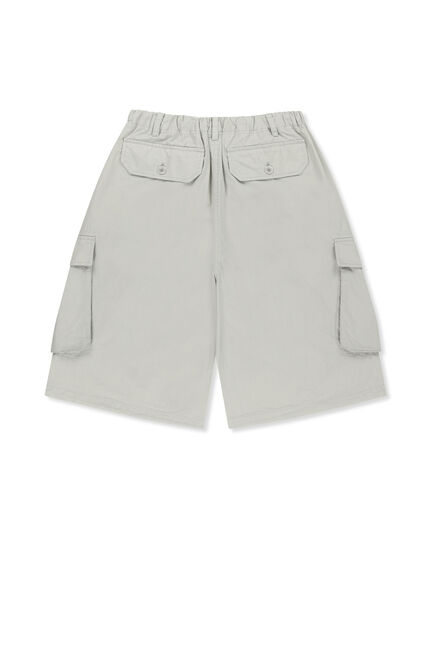 WASHED COTTON PATCH POCKET BERMUDA PANTS