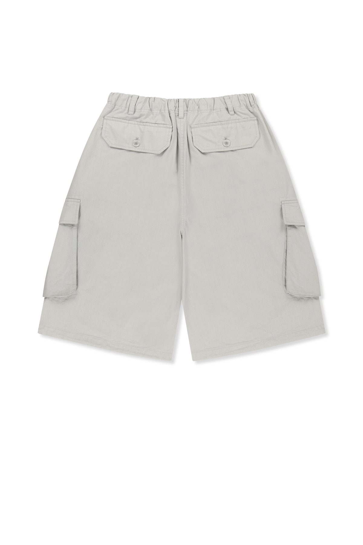 WASHED COTTON PATCH POCKET BERMUDA PANTS