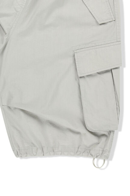 WASHED COTTON PATCH POCKET BERMUDA PANTS