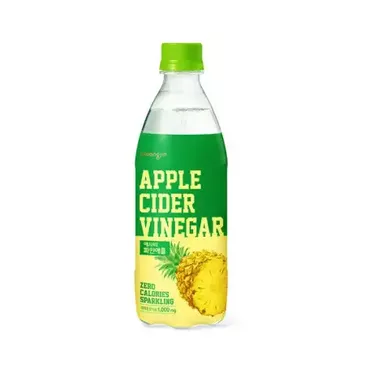 Woongjin Apple Cidar Vinegar Zero Calories Pineapple Sparkling Drinks 355ml №1