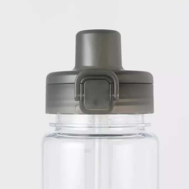 CLEAR BOTTLE STRAW 0.75L