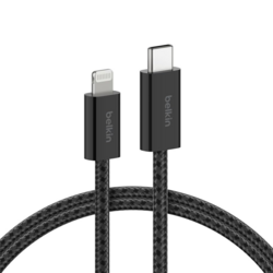 Belkin BoostCharge Cable, USB-C to Lightning, 1.5m, Black