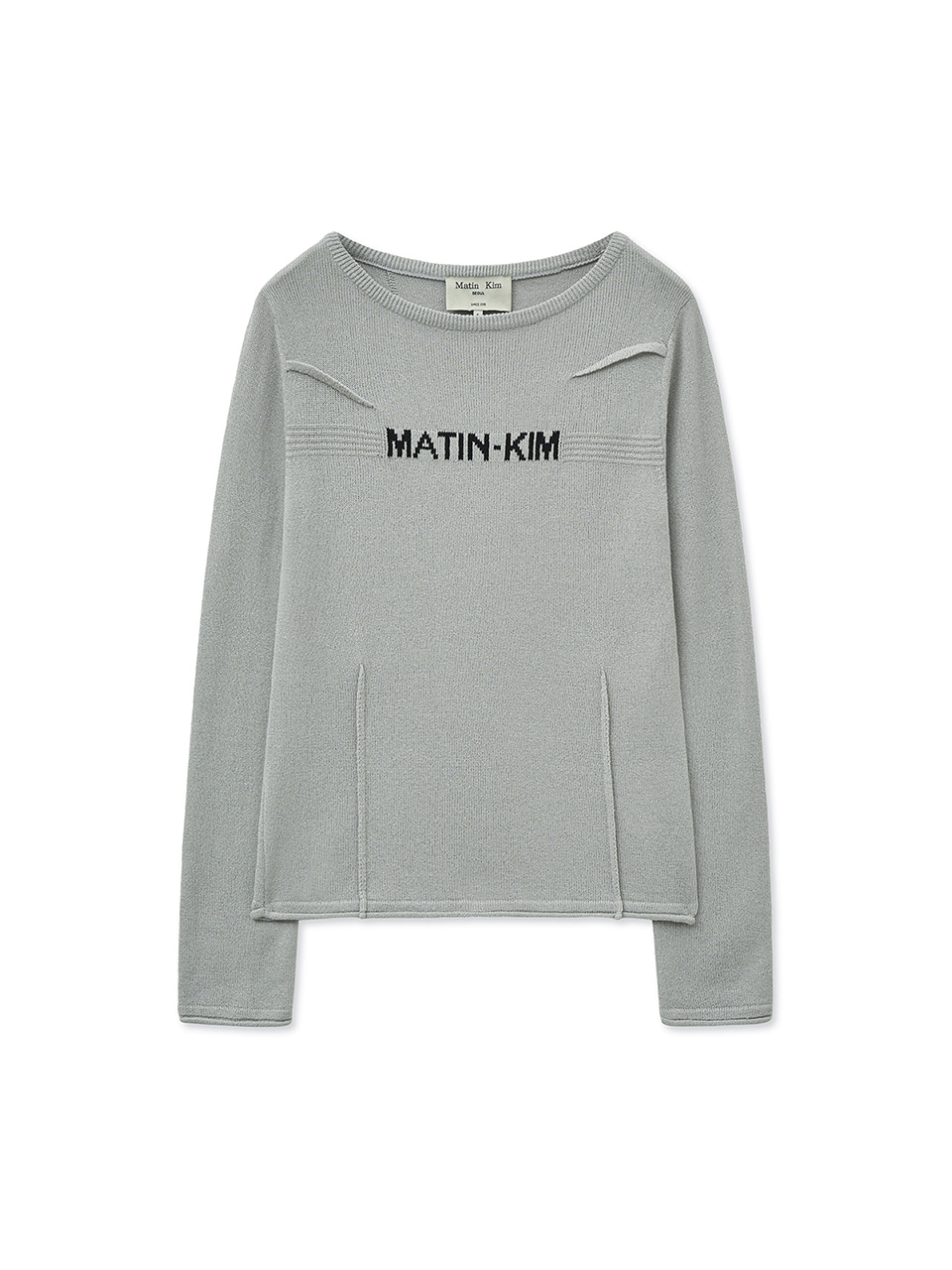 GLITTER SLIM LOGO KNIT TOP
