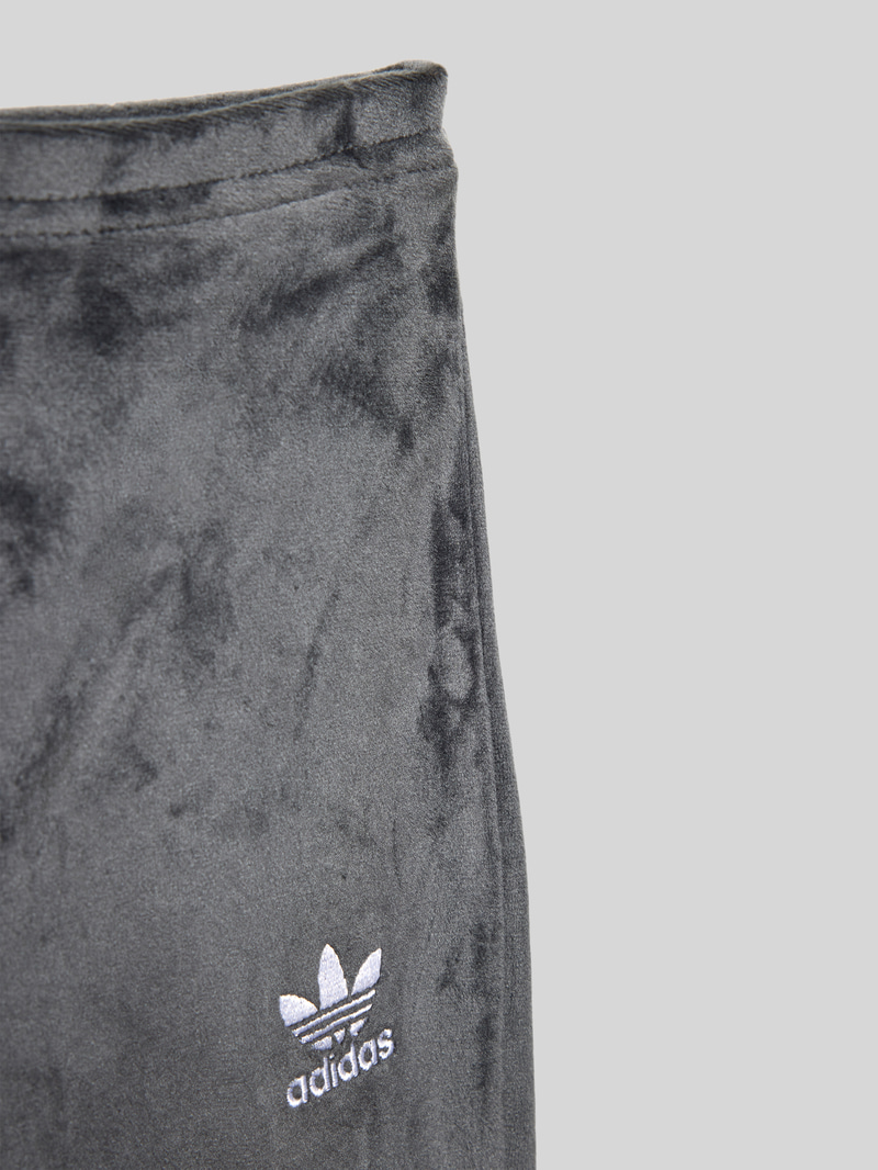 VELOUR PANTS BLACK/WHITE
