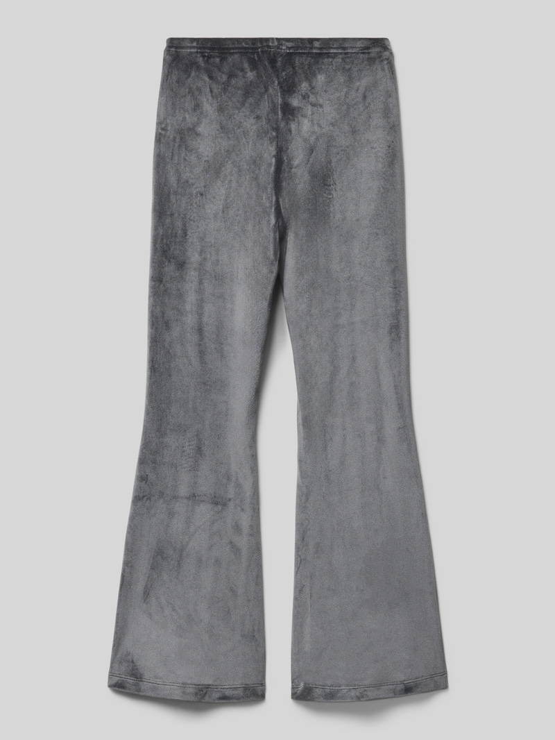 VELOUR PANTS BLACK/WHITE