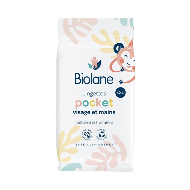 BIOLANE POCKET HANDS AND FACE WIPES №20