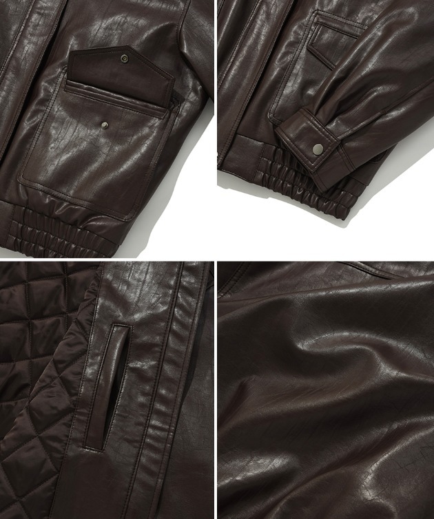 WOMEN LEATHER BOMBER JACKET