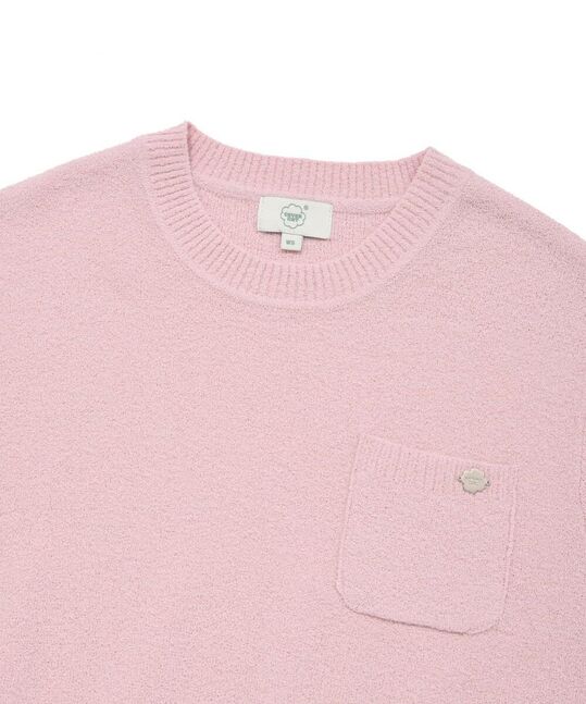 WOMEN ROUND BOUCLE SHORT SLEEVE KNIT