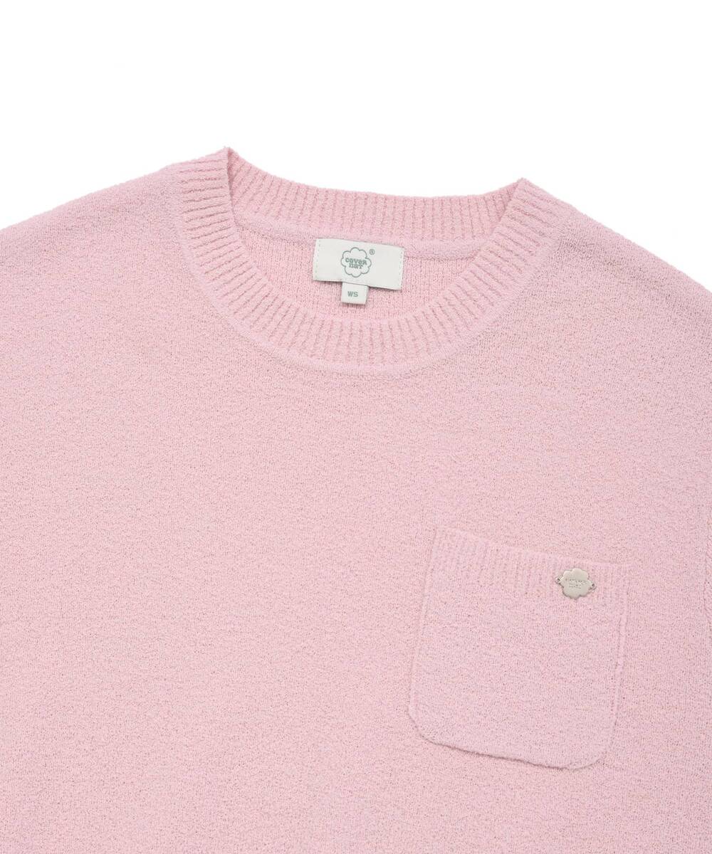 WOMEN ROUND BOUCLE SHORT SLEEVE KNIT