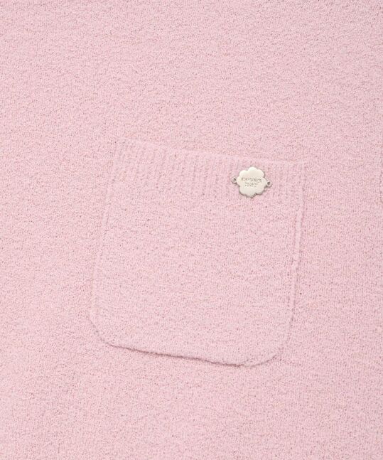 WOMEN ROUND BOUCLE SHORT SLEEVE KNIT
