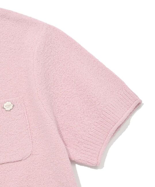 WOMEN ROUND BOUCLE SHORT SLEEVE KNIT