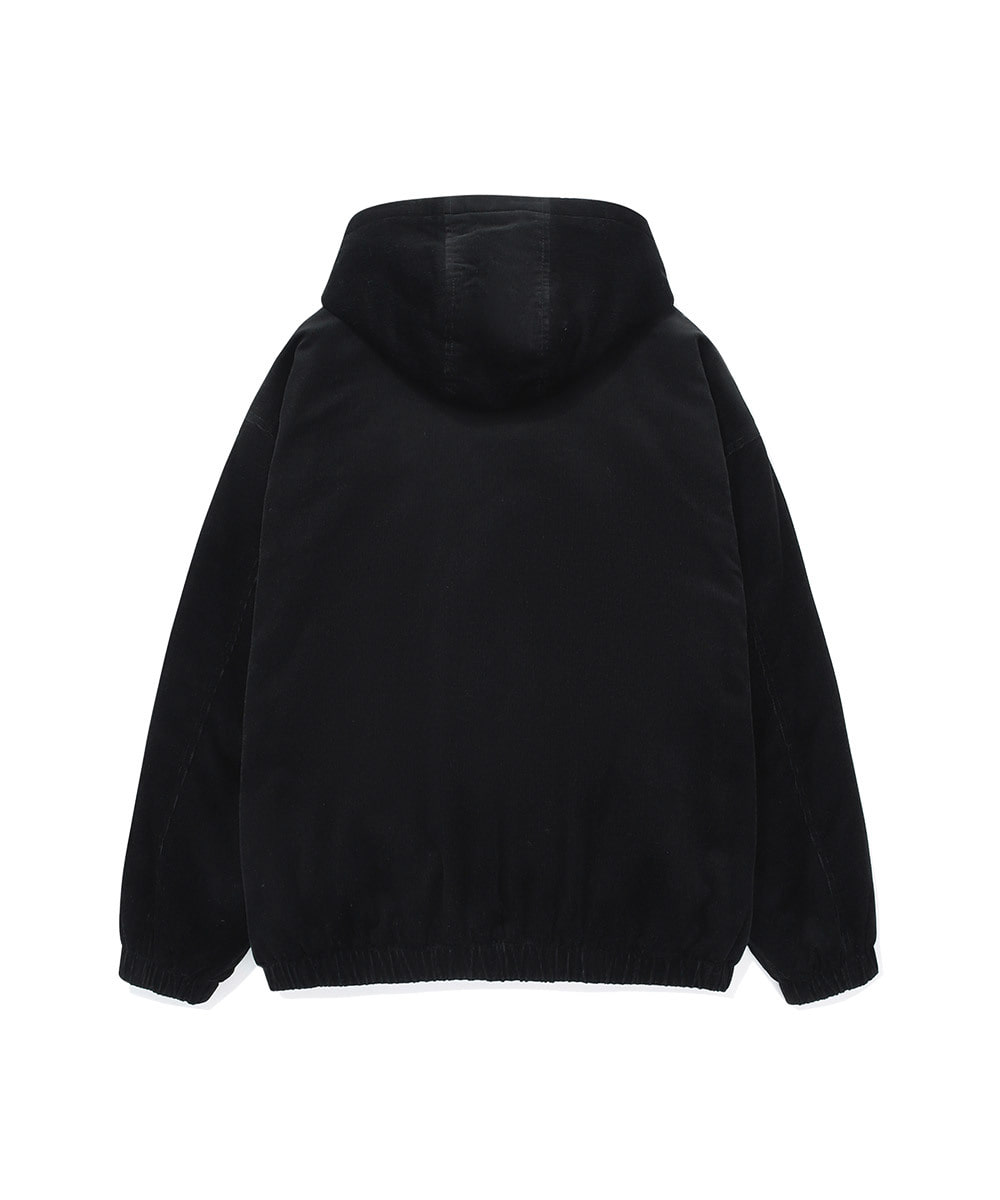 C LOGO CORDUROY HOODIED JACKET