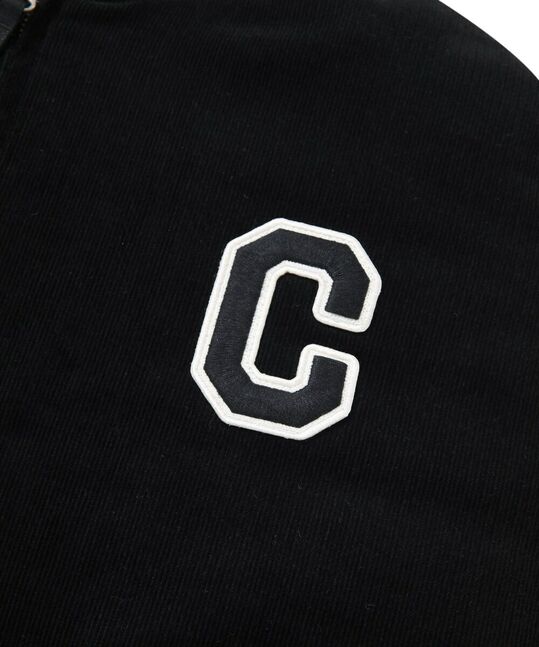 C LOGO CORDUROY HOODIED JACKET