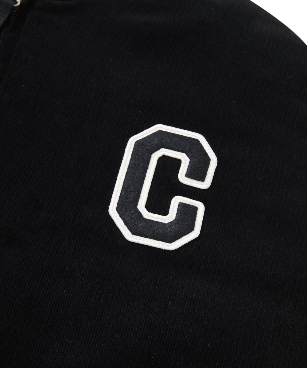 C LOGO CORDUROY HOODIED JACKET