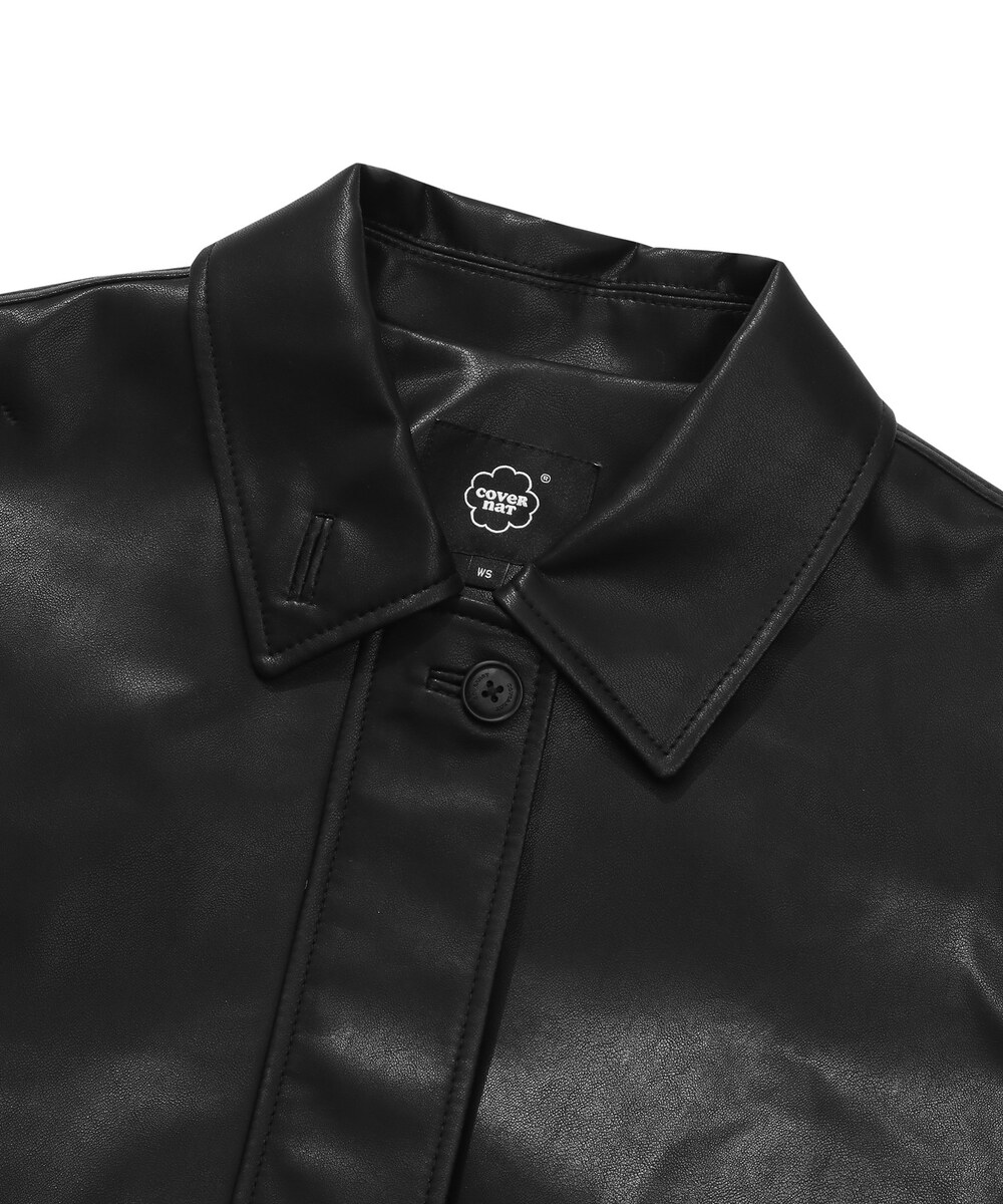 WOMEN POCKET ECO LEATHER JACKET