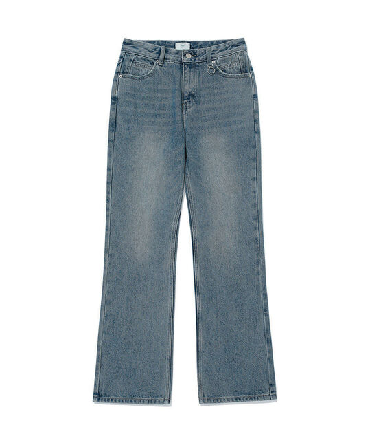 WOMEN SEMI BOOT-CUT DENIM PANTS