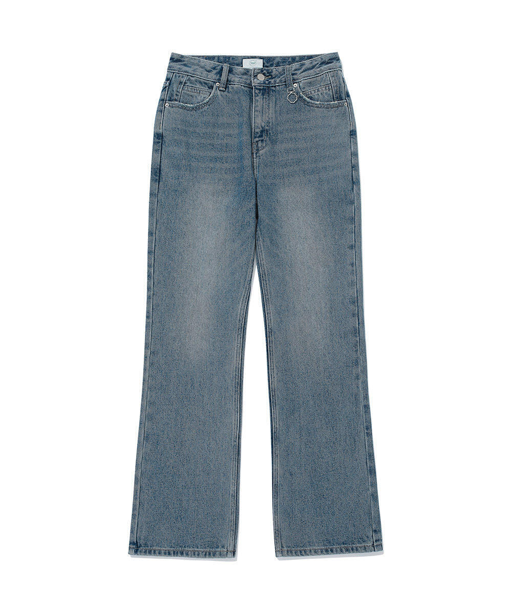 WOMEN SEMI BOOT-CUT DENIM PANTS
