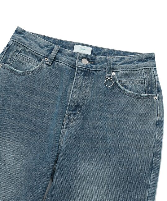 WOMEN SEMI BOOT-CUT DENIM PANTS