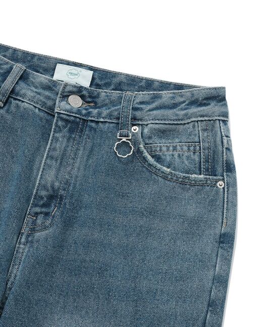 WOMEN SEMI BOOT-CUT DENIM PANTS