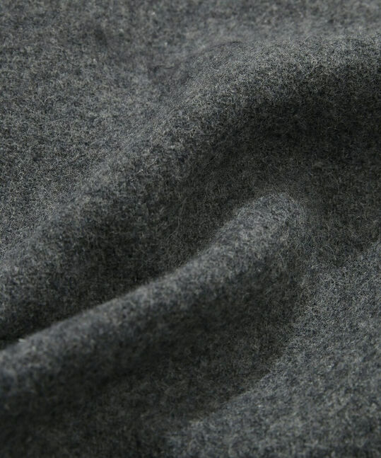WOMEN CROP SHEARLING COLLAR DUFFLE COAT