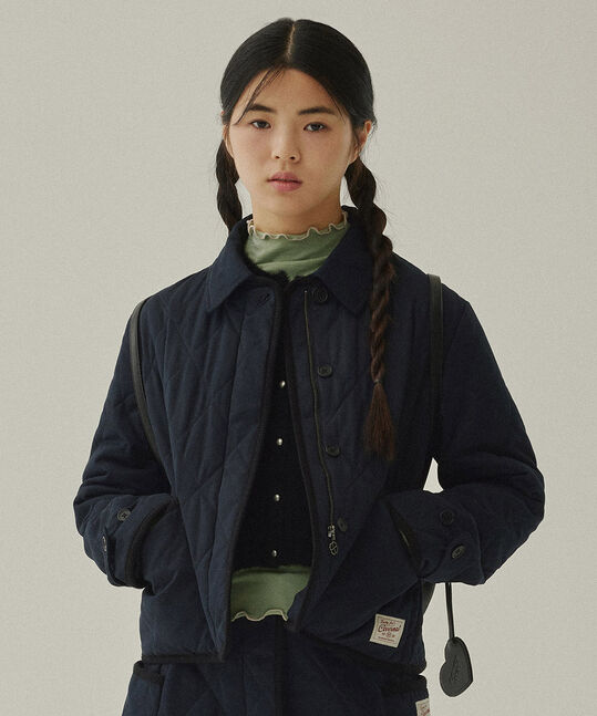 WOMEN COLLAR QUILTING JACKET