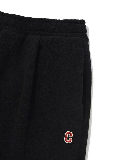 ONE TUCK SEMI-WIDE SWEAT PANTS (LINED WITH FLEECE)