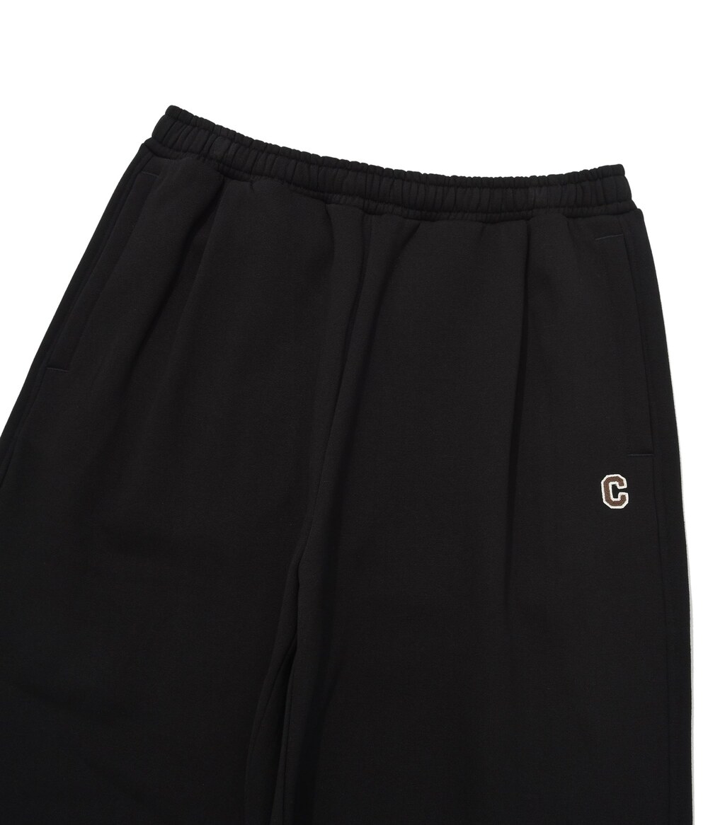 C LOGO ONE TUCK SEMI-WIDE SWEAT PANTS (LINED WITH FLEECE)