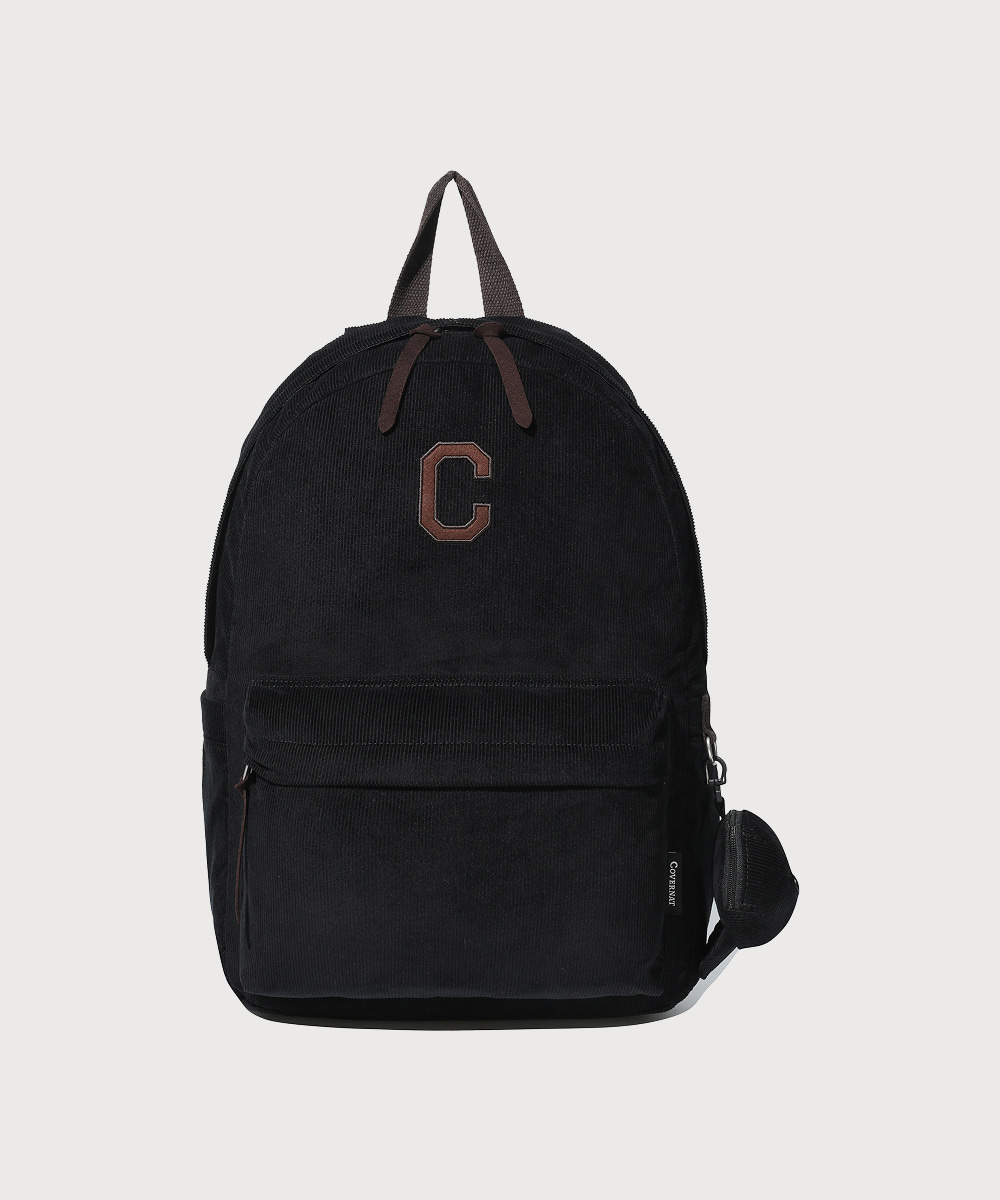 C LOGO CORDUROY BACKPACK